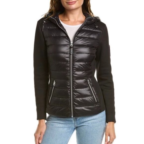 Mackage Black Della-R Hybrid Jacket with Hood - Picture 1 of 11